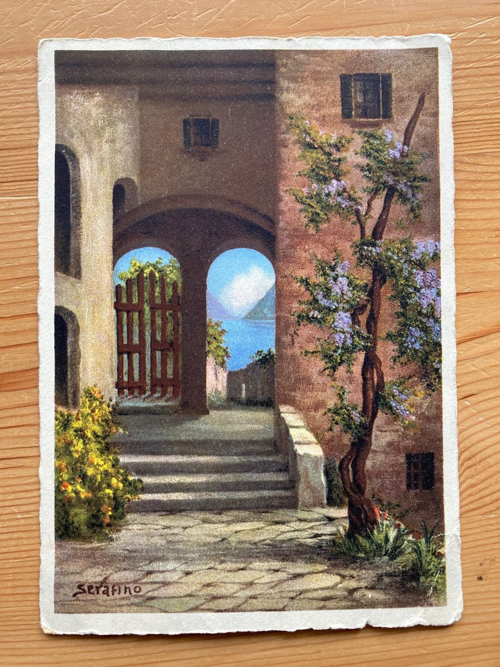 Cartoline postali: Gandria - 4 AK ab 1933 – Usato da Oberuzwil venduto da Henri09 3