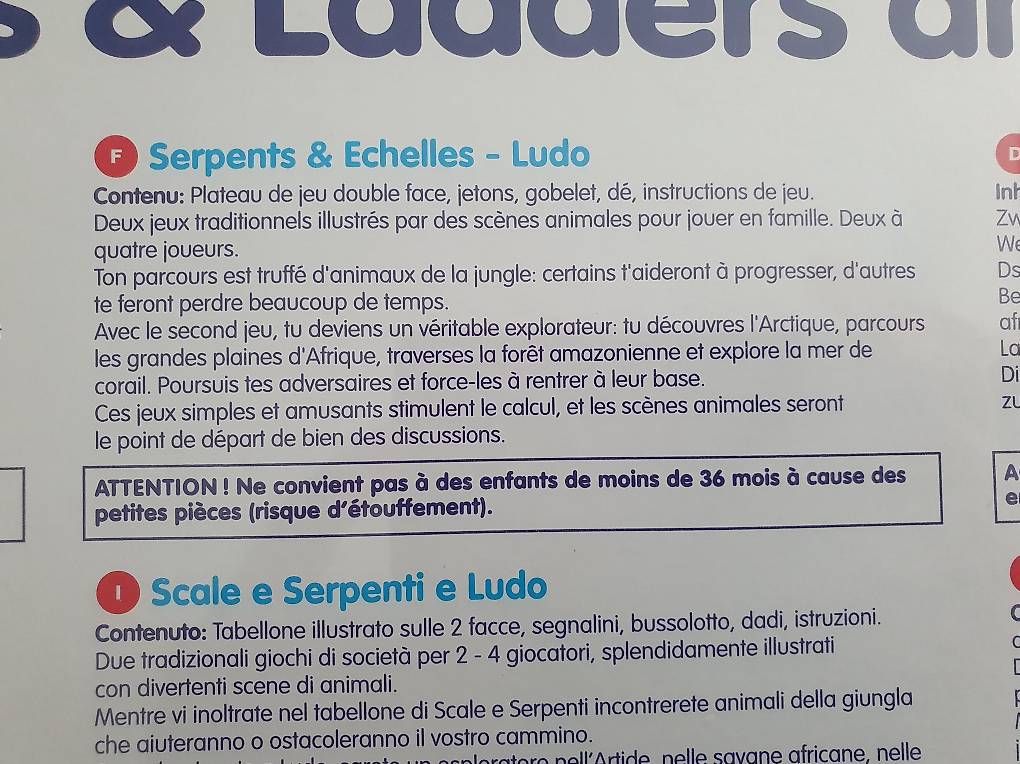 Giochi: Jeu Serpents et Echelles dans son emballage – Usato da Apples venduto da denissafrany 1