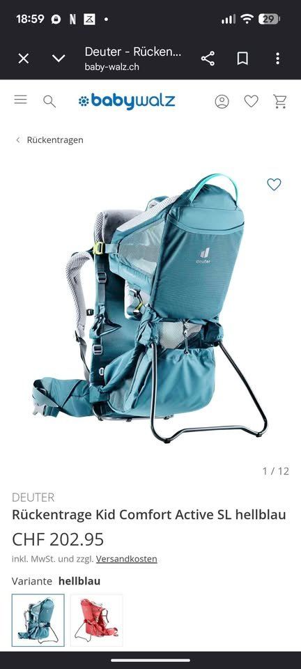 Deuter Porte-bébés ventraux & dorsaux: Deuter kid comfort Active SL – Neuf (Voir description) à Nürensdorf par Chewbacca_93 4