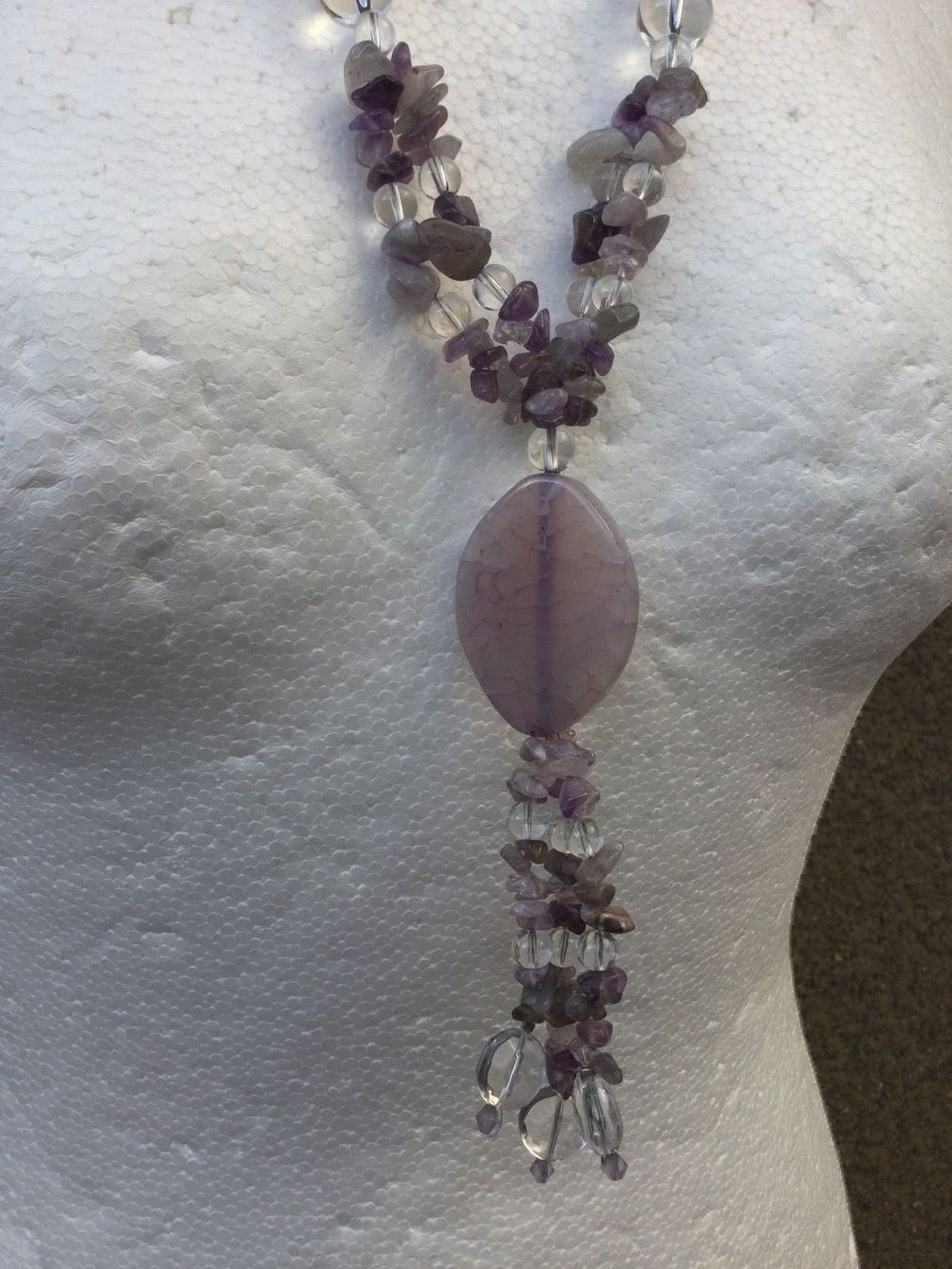 Catenine: Collier sautoir perles Améthystes & Crystal, NEUF – Nuovo e nell'imballaggio originale da Agiez venduto da chouchanelle 5