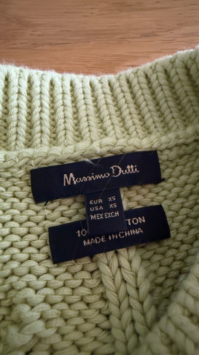 Massimo Dutti Maglioni & Felpe: Massimo Dutti Zopfmuster Pullover Hellgrün Grösse XS – Usato da Bassersdorf venduto da Bassi55 2