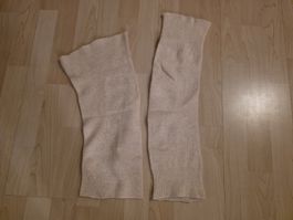 Warme Stulpen, beige, Grösse M, Cashmere/Angora?