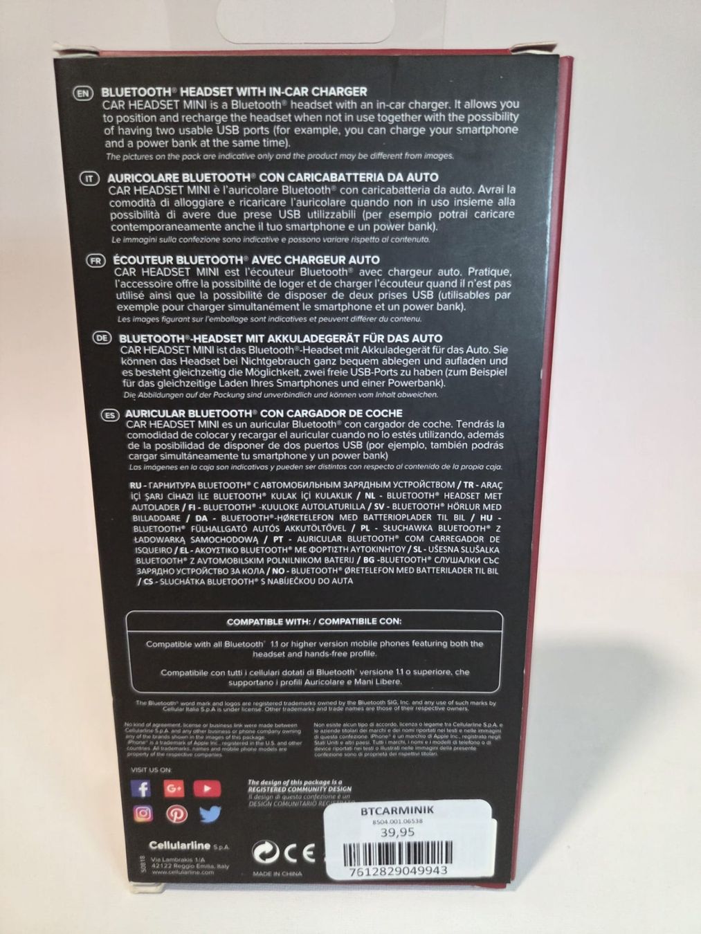 Kopfhörer: Car Headset Mini Bluetooth-Headset 12V Freisprecheinrichtung – Neu und originalverpackt aus Genève von Pandi_Panda 1