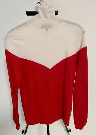 Cashmere in Love - T S, Pull à col roulé, rouge blanc