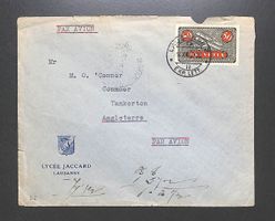 1925 Flugpost F9 - "1. FLUGPOST ZÜRICH - MAILAND"