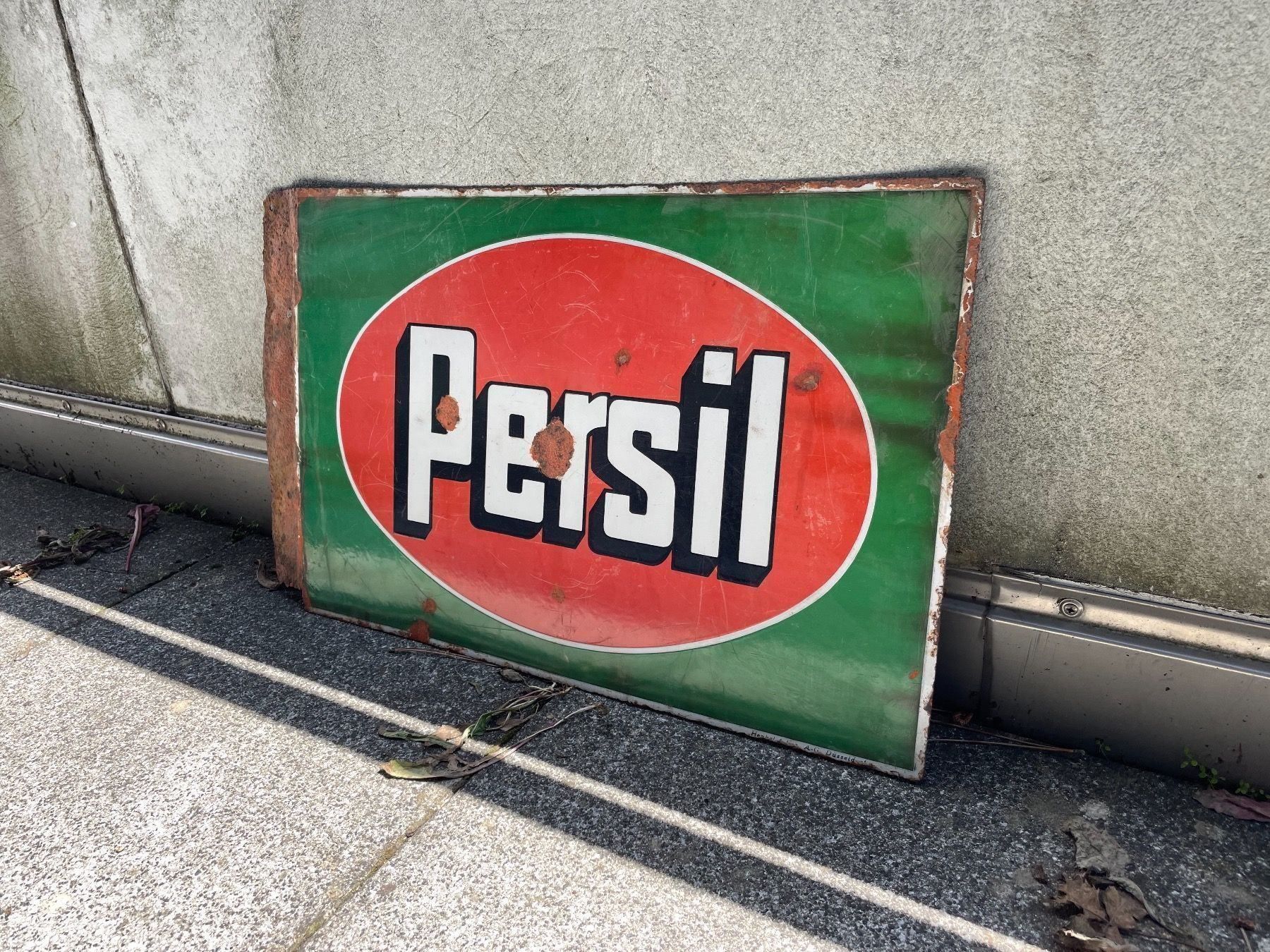 Persil Insegne: Plaque Émaillée Persil Double Face – Usato da Vallamand venduto da Bricbracbroc82 1