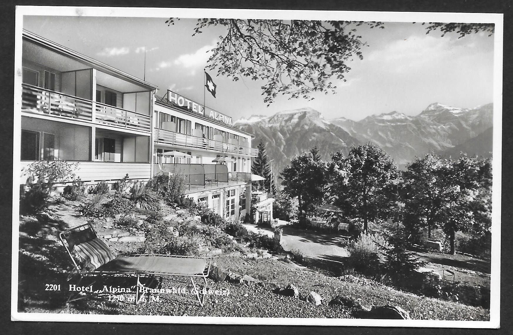 Cartoline postali: Braunwald Hotel Alpina – Usato da Olten venduto da clotaldi