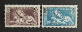 Frankreich 1937-39, “France” and Infant, ungestempelte
