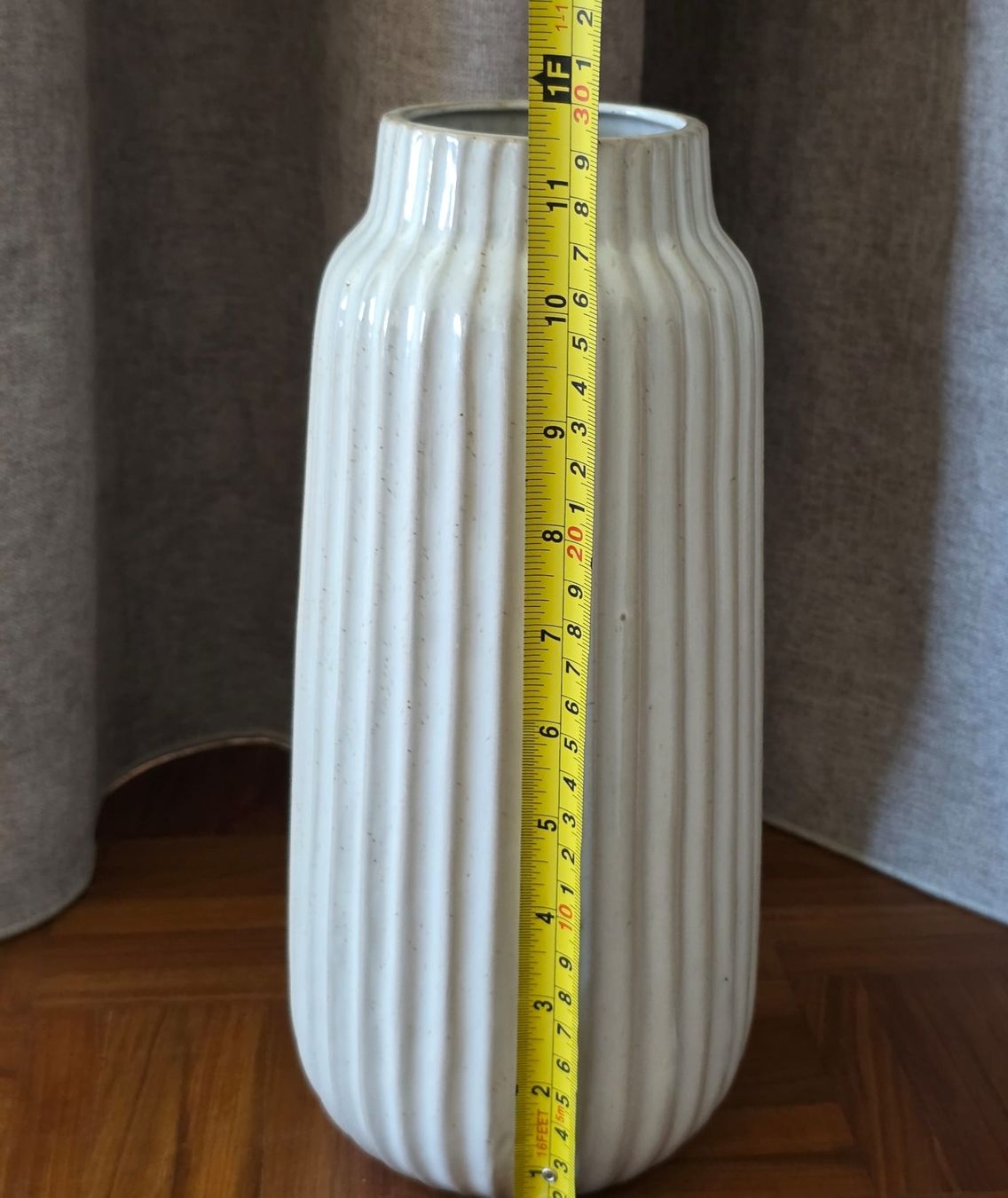 Vase & Récipients: Keramikvase weiss gerippt – Neuf (Voir description) à Rheinsulz par Dred 4