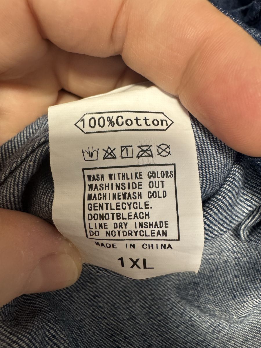 Camicette: Jeanshemd blau Baumwolle XL – Nuovo (secondo la descrizione) da Biel/Bienne venduto da Tibet20 4