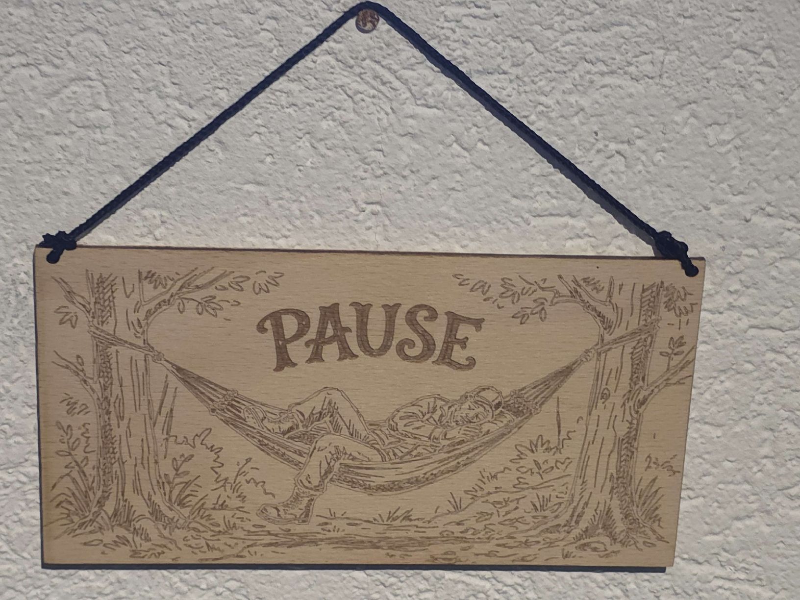 Insegne: Holzschild Pause gelasert – Nuovo (secondo la descrizione) da bennwil venduto da methorn01
