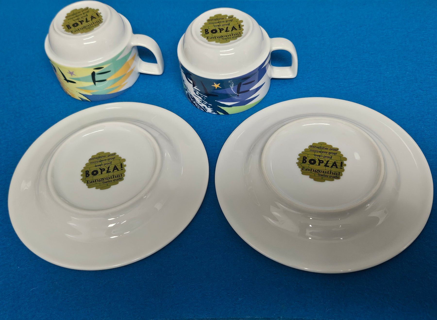 Bopla Tazze: Bopla EAGLE & AMORE 2 Kaffeetassen mit Unterteller – Nuovo (secondo la descrizione) da Dietikon venduto da erdbeeren 9