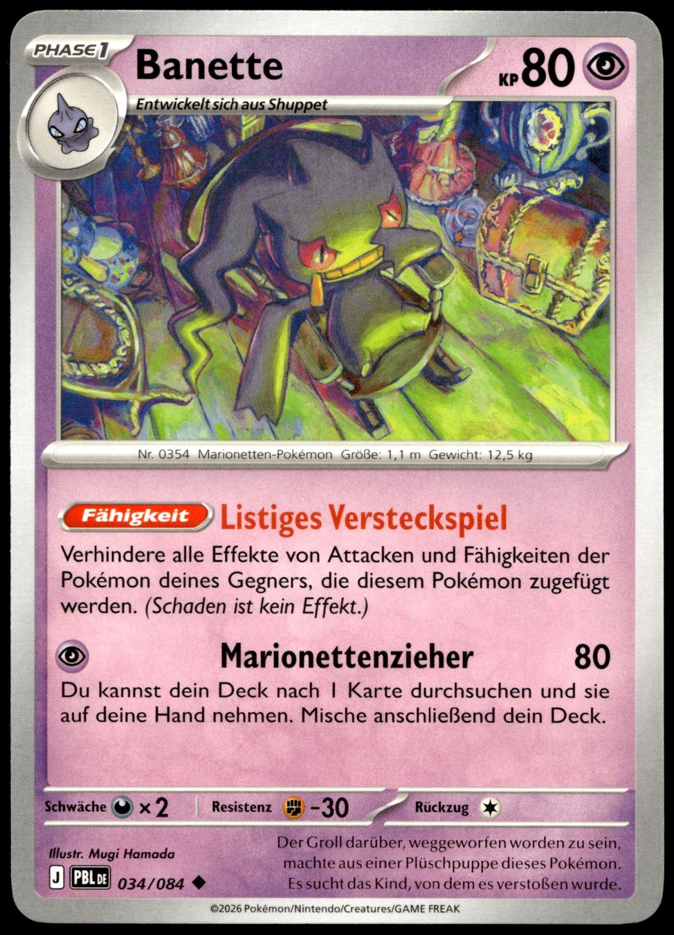 Pokémon Carte collezionabili: Banette (PBL DE 034/084) – Usato da Affoltern am Albis venduto da Chiesa_5