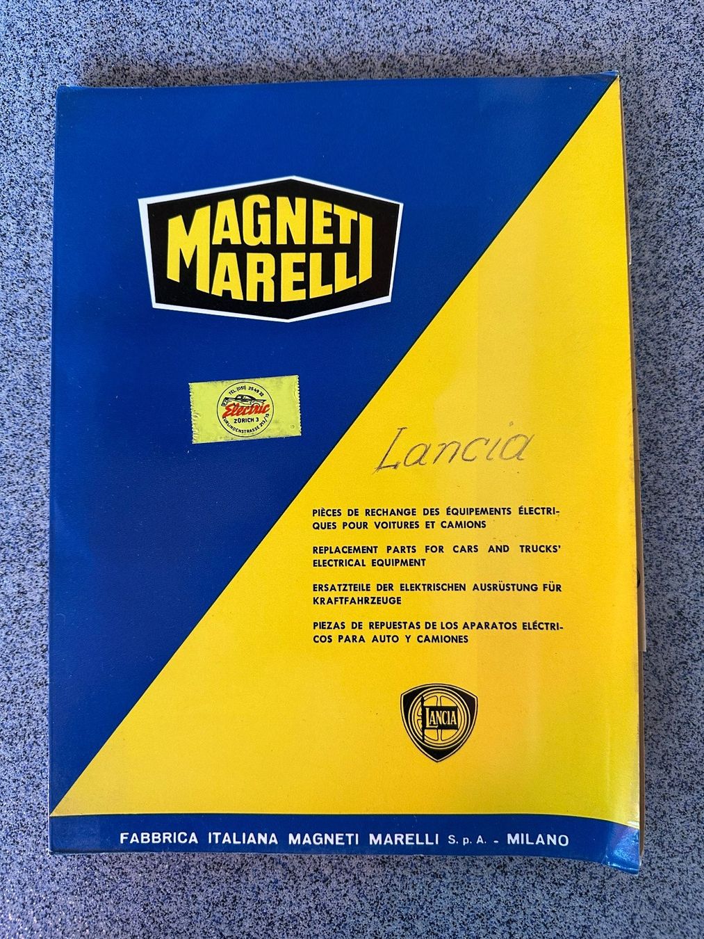 Lancia Documenti: Liste , MAGNETI MARELLI , Lancia 1962 , Oldtimer – Usato da Boswil venduto da pavo1