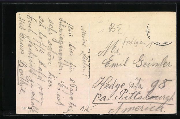 Cartoline postali: Wattenwil, Totalansicht aus der Vogelsch – Usato da Berlin venduto da bartko-reher 1