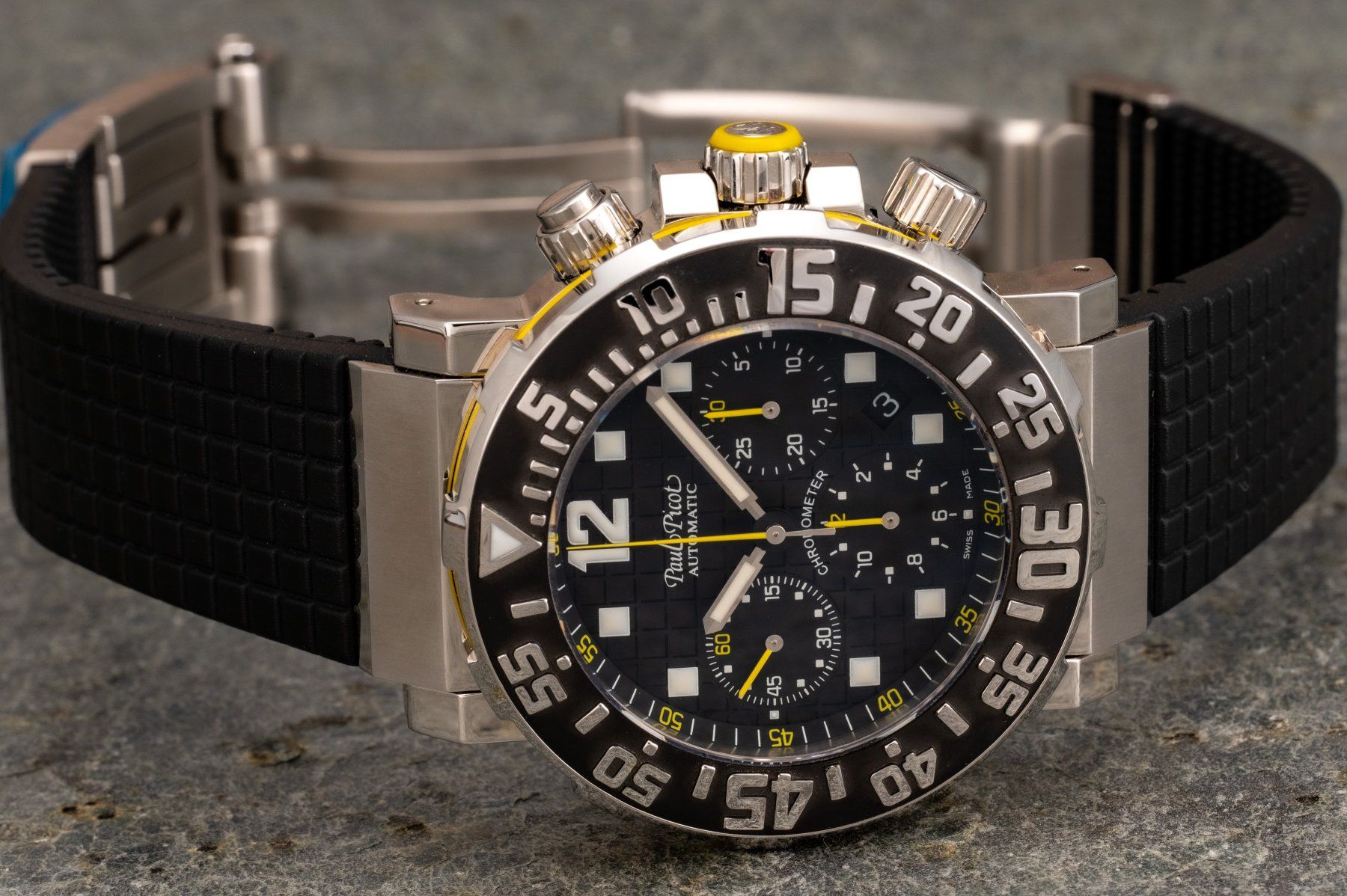 Paul Picot Orologi: Paul Picot C-Type Plongeur Chronograph - NOS - Full Set – Nuovo (secondo la descrizione) da Biel/Bienne venduto da Qlocker 1