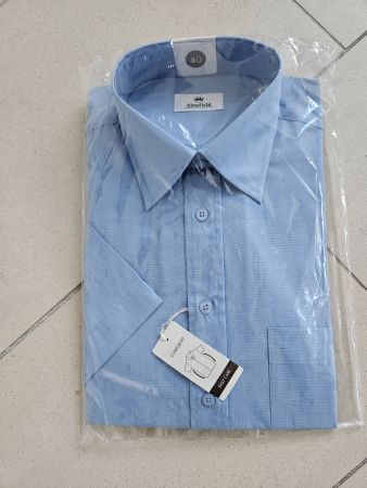 Neues hellblaues Sommerhemd, Kurzarm, Grösse M (40)