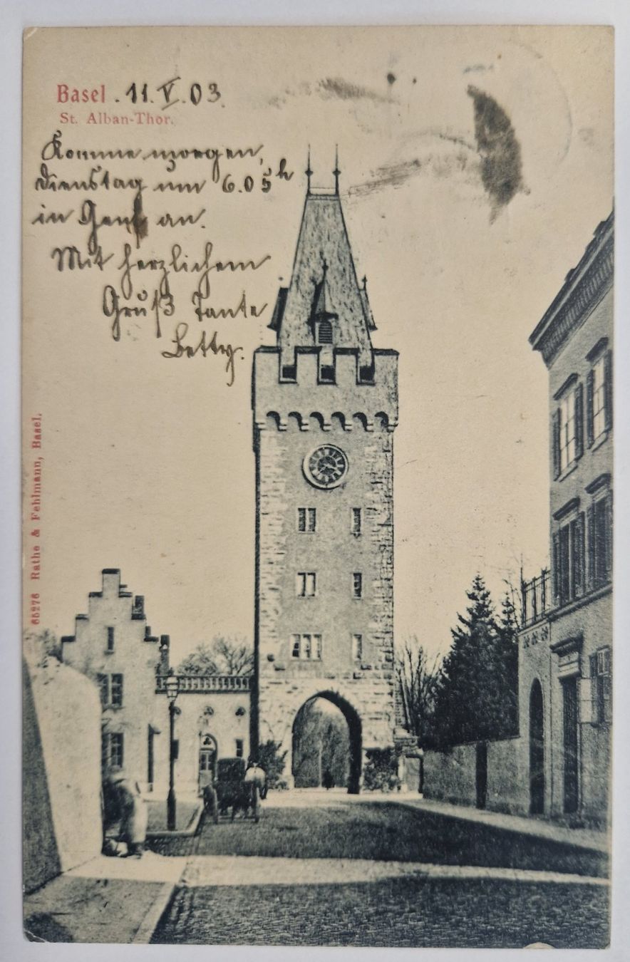 Cartoline postali: Basel St. Alban-Tor 1903 RRR – Usato da Melchnau venduto da Arthurius