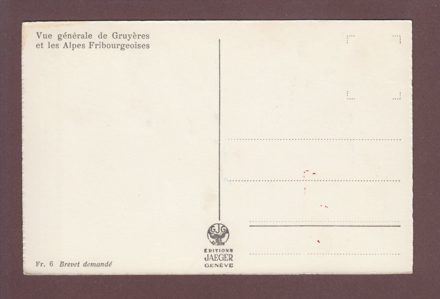 Cartoline postali: GRUYERES - Blason – Usato da Pully venduto da nicecards 1
