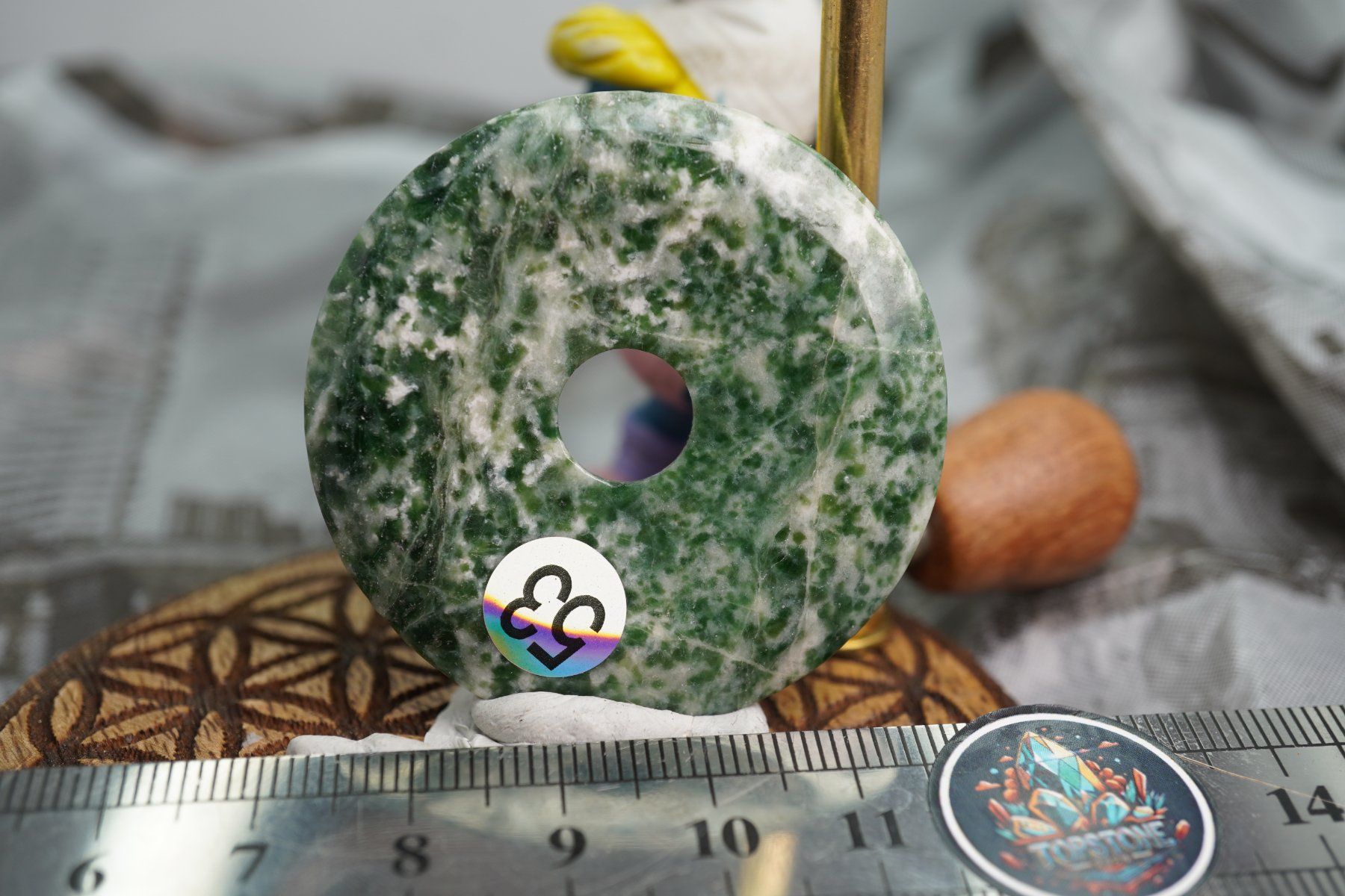 Mineralien & Heilsteine: Baum Jaspis  Pi  Scheibe  ca50mm    ab  1.-     Räumung – Neu und originalverpackt aus Eschenbach SG von topstone