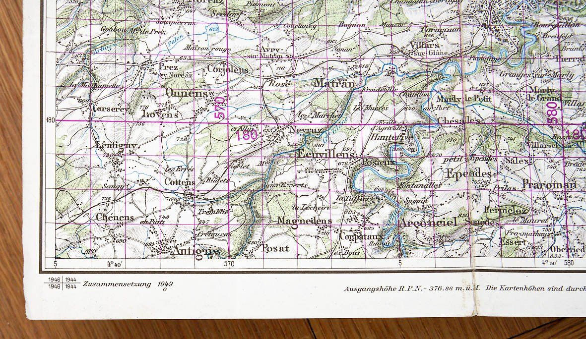Cartes géographiques & atlas: Topographische Karte Bern 1949 – Défectueux à Bern par Maccalvin 4