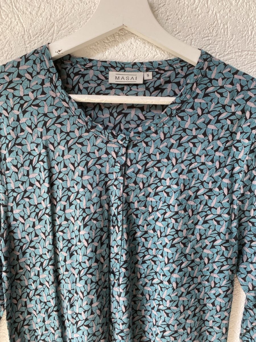 Camicette: Schöne Masai Bluse Gr. S, blau gemustert – Usato da Homberg b. Thun venduto da Homata 1