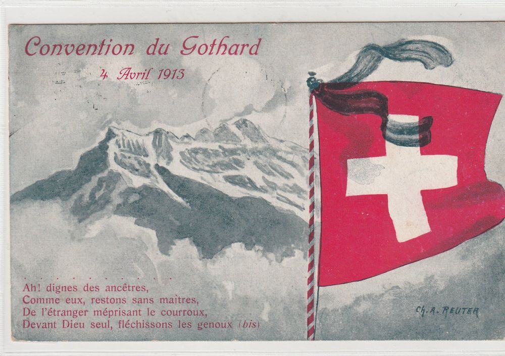 Carte Convention du Gothard Suisse 1913 Kaufen auf Ricardo