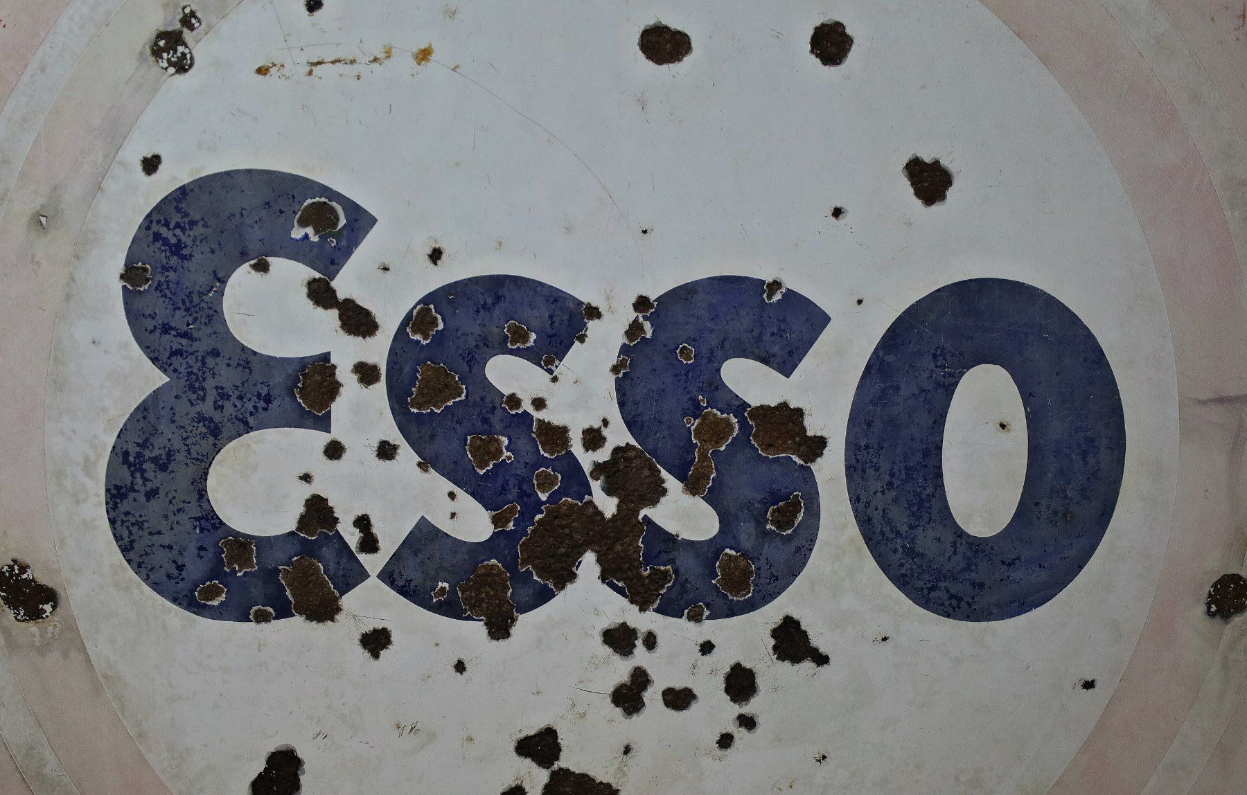 Esso Insegne: Emailschild "Esso" ca. 1 m x 1 m – Usato da Birrwil venduto da brandschatz_birrwil 5