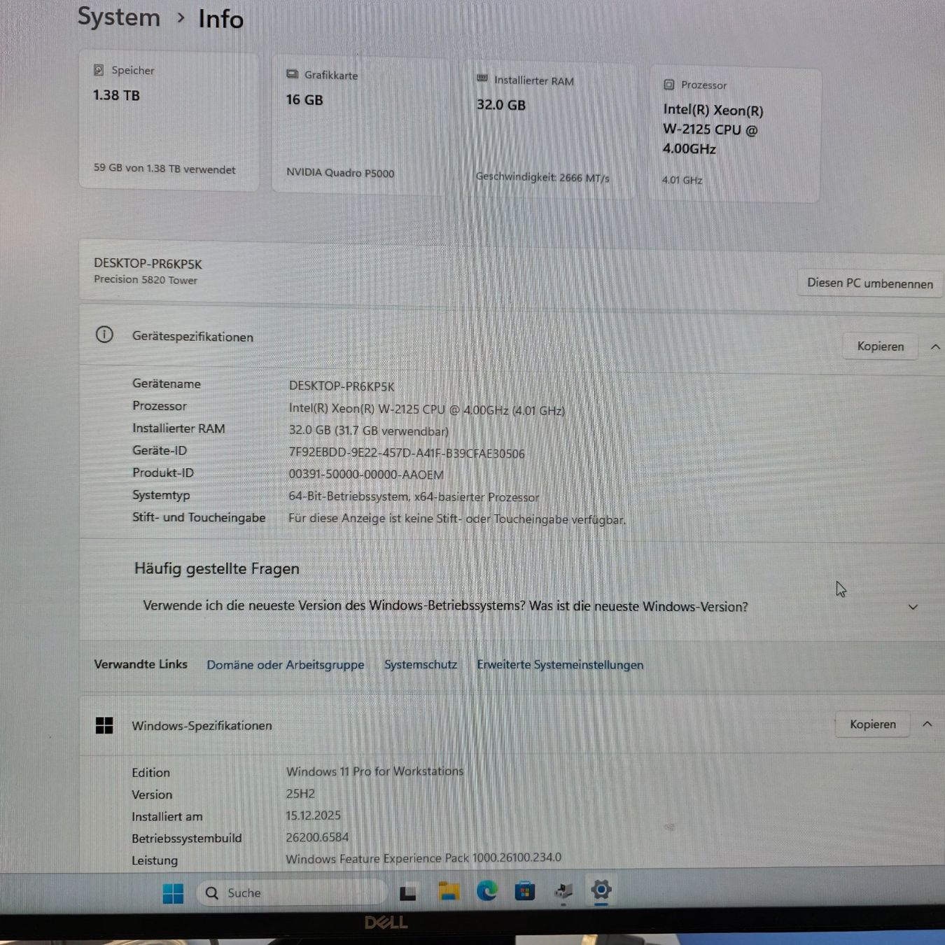 Dell PCs: Dell Precision 5820 Tower/ Intel® Xeon/512 SSD/Win11Pro – D'occasion à Reinach BL par Re-Life_AG 6