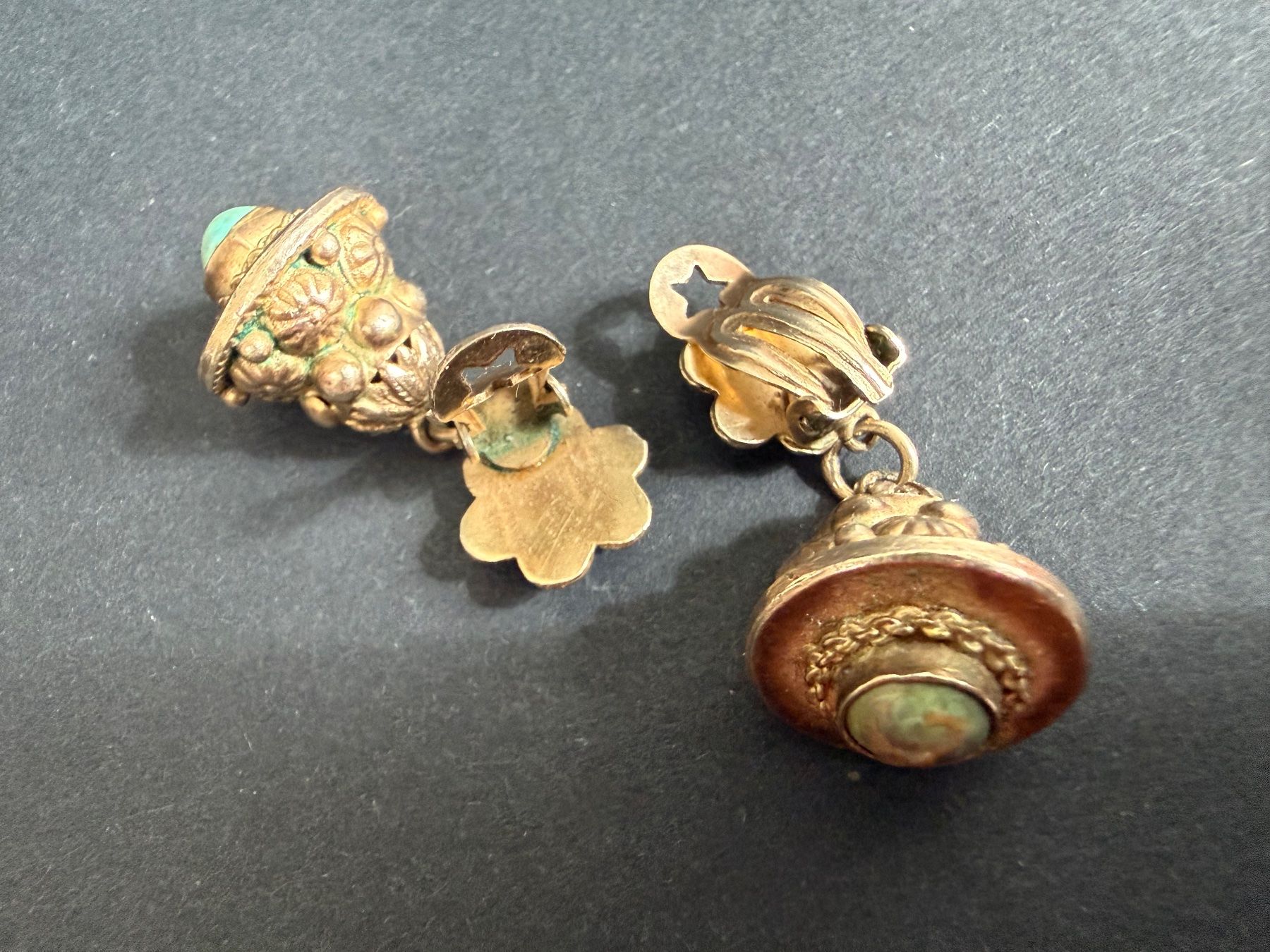 Boucles d'oreille: Vintage Ohrclips mit Türkis – D'occasion à Spiegel b. Bern par Rogger72 4