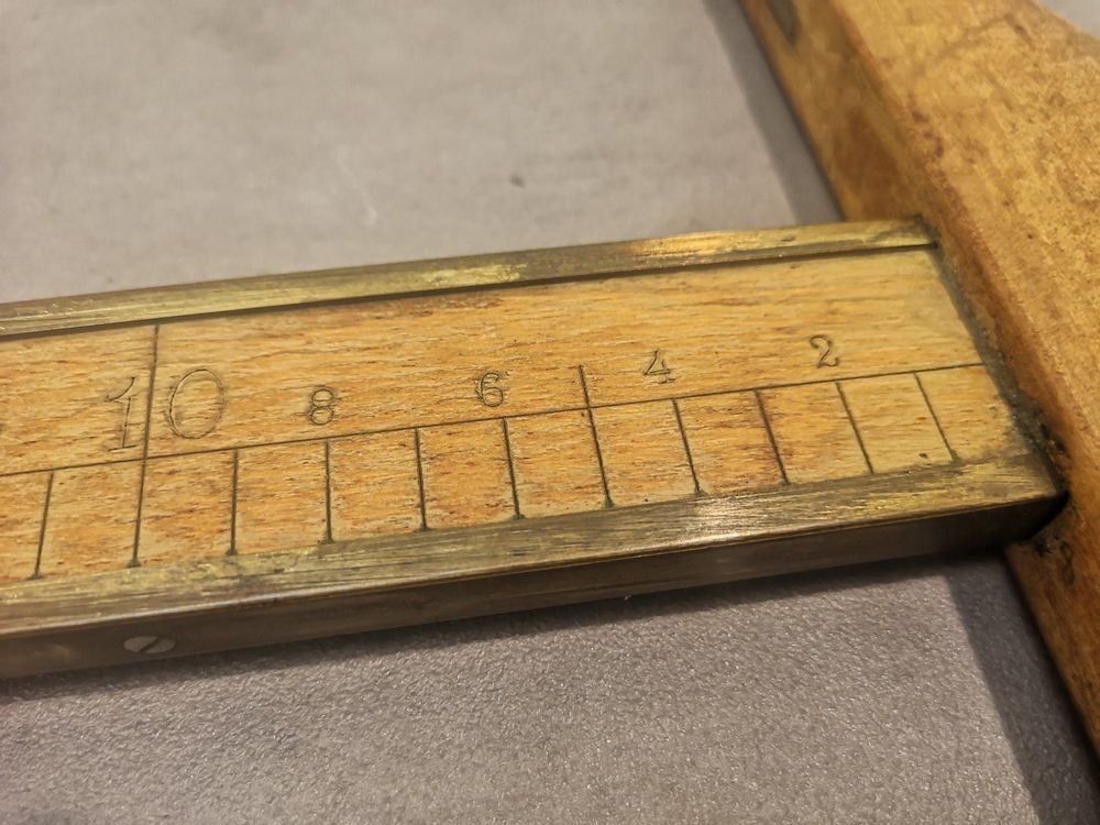 1 Stück Messing-Schiebelehre, Messschieber, Lineal, Messwerkzeug