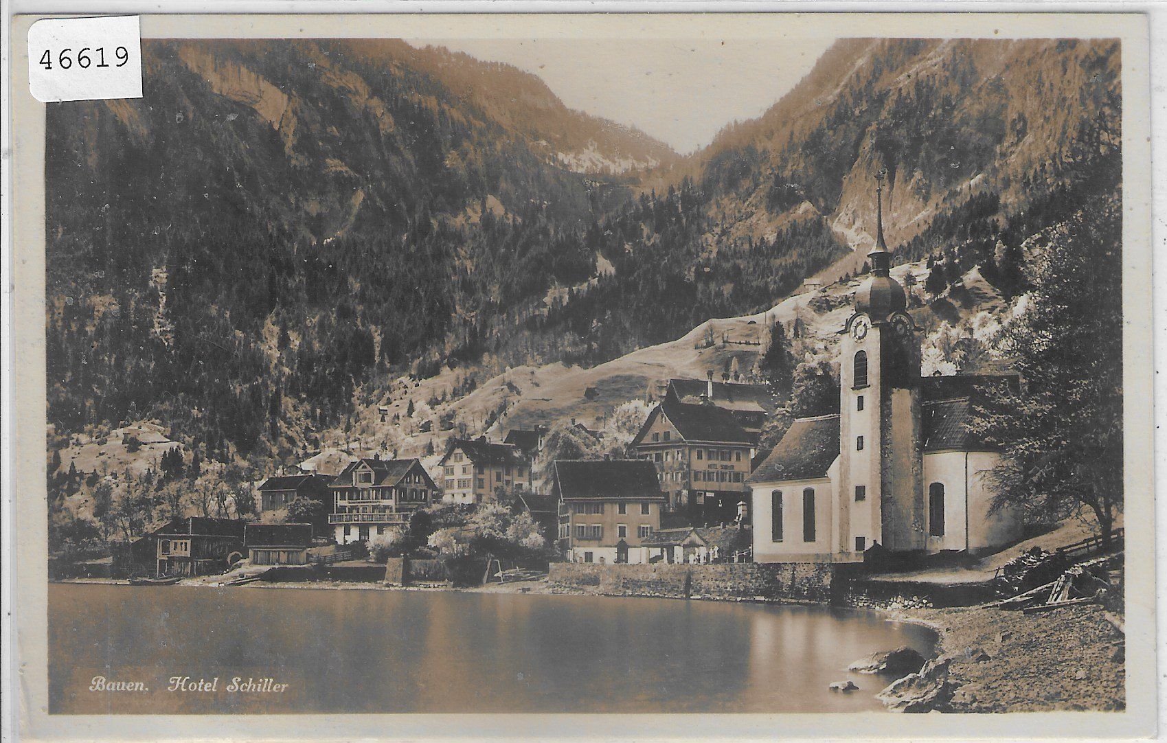Cartoline postali: Bauen - Hotel Schiller – Usato da Ettingen venduto da Kartenplanet