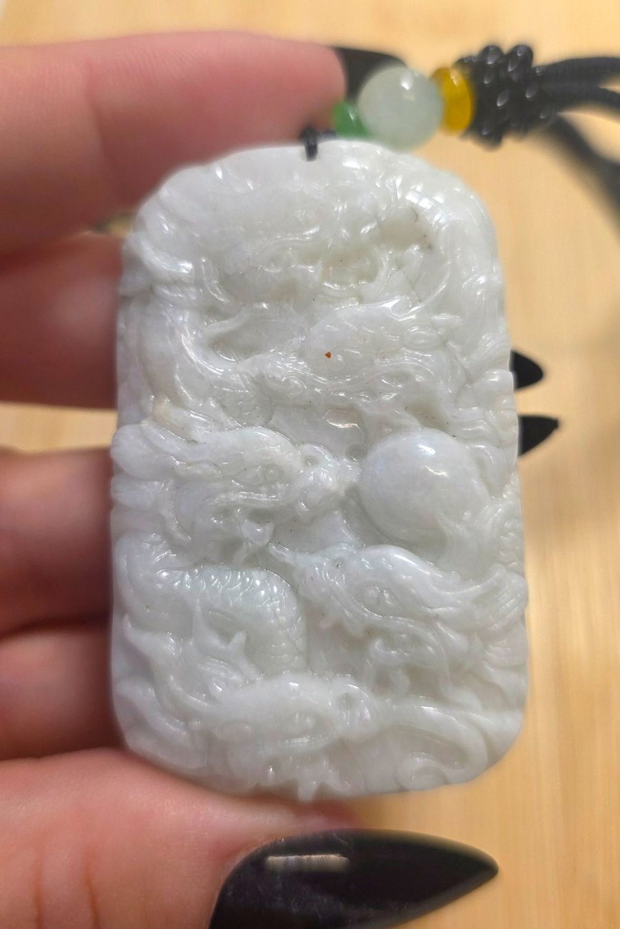 Minerali & Pietre curative: Jade chinesische Drachen Halskette – Nuovo e nell'imballaggio originale da Matzingen venduto da Shay_Crystalz 3