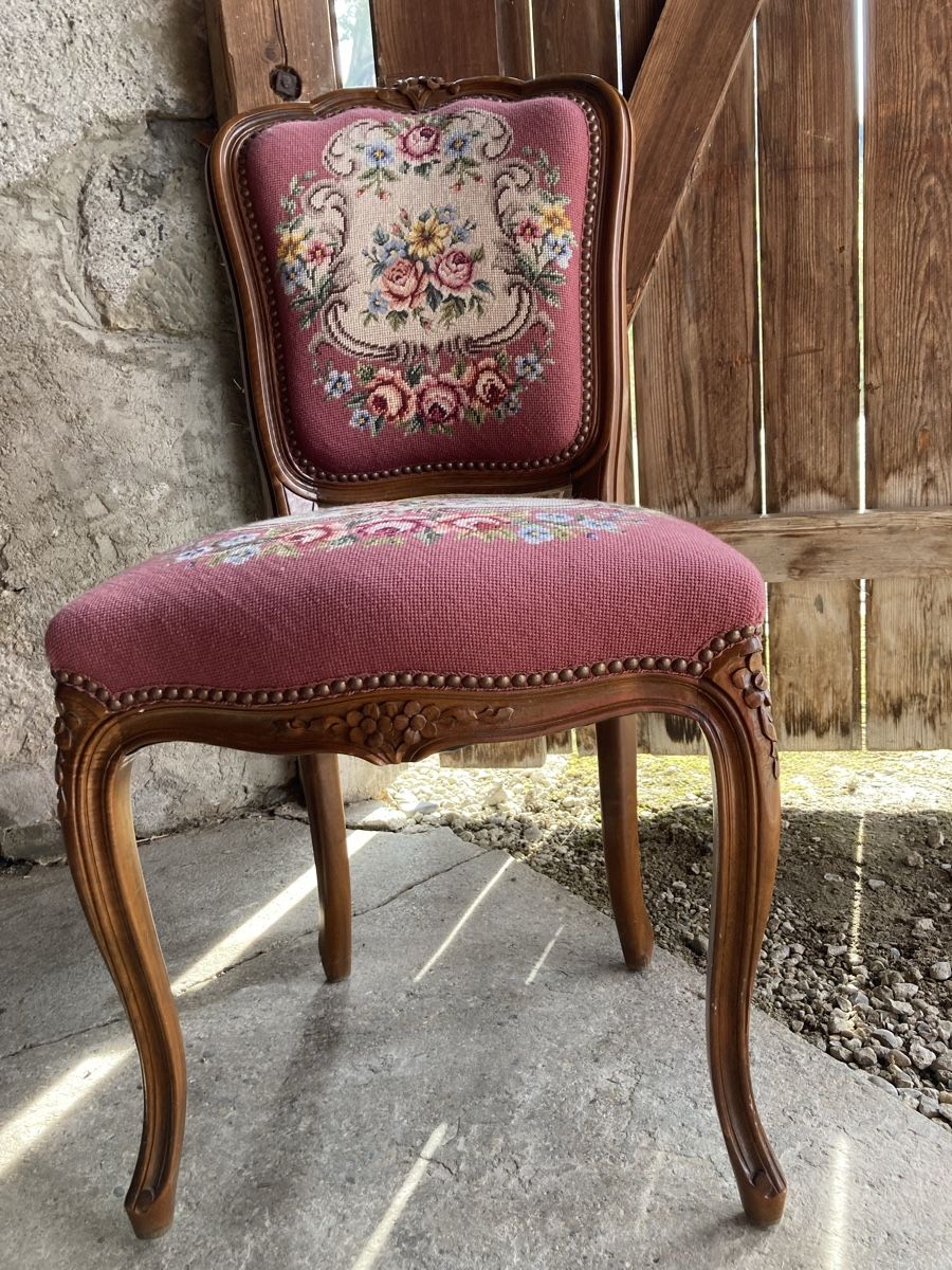 Sedie: Antiker Stuhl mit Blumenmuster – Usato da Mönchaltorf venduto da Tschibi 8