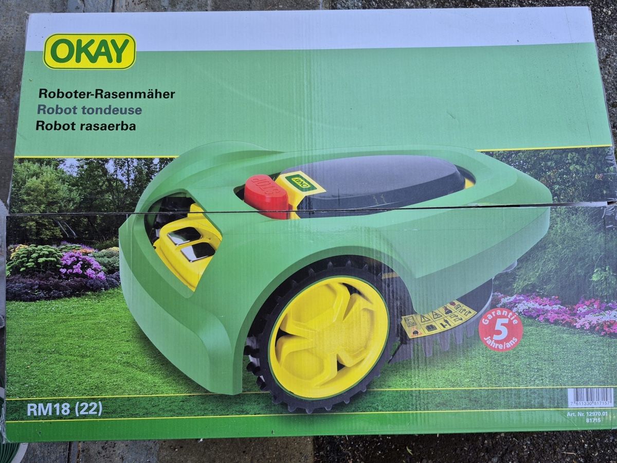 Tagliaerba: Okay Roboter-Rasenmäher RM18 (22) – Nuovo e nell'imballaggio originale da Pfäffikon ZH venduto da thf_rqs2
