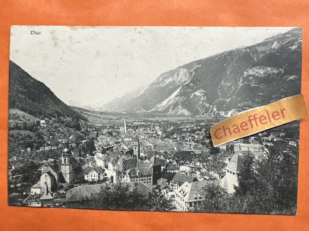 Cartoline postali: 1907 Chur – Usato da Zürich venduto da Chaeffeler