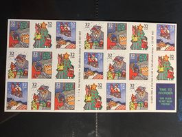 USA 1996 Bogen Weihnachtsmarken selbstklebend