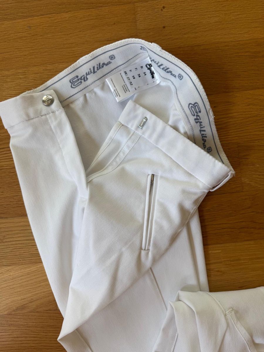 Pantaloni: Reithose Marke Equilibre Grösse 34, weiss – Usato da Steinmaur venduto da sea-bear 2