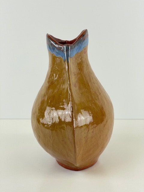 Vasen & Gefässe: Formschöne Kunstvase Gelb/Orange/Blau H 23 cm – Gebraucht aus Zürich von Arche_Brockenhaus 6
