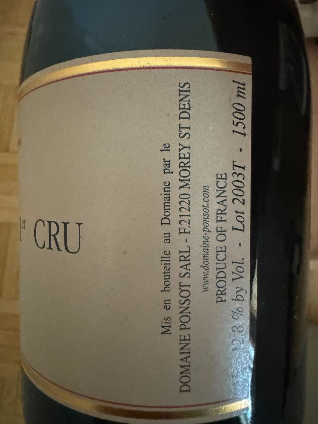 Wein: 1 Fl. Morey St. Denis 2003 MG 1.5L – Gebraucht aus Dietikon von Nesh 3