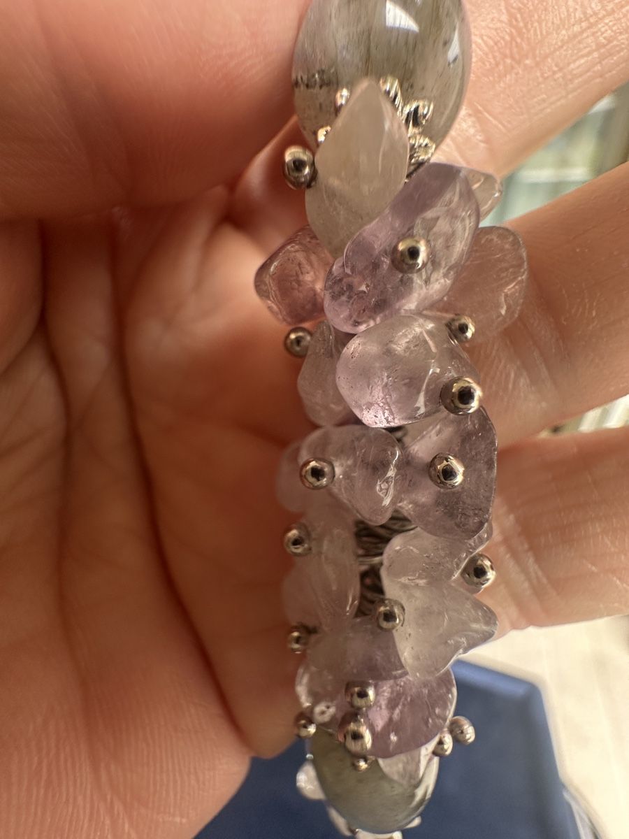 Catenine: Choker mit Lavendel Amethyst und Labrador  – Nuovo e nell'imballaggio originale da Kriens venduto da Hortensie6 2