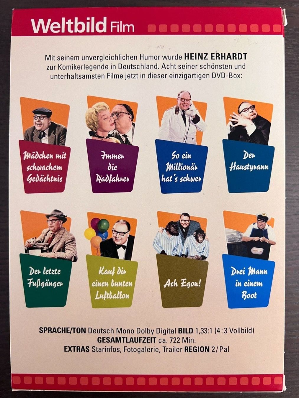 Tutti i DVDs: Heinz Erhardt 8 Filme Box – Usato da Zürich venduto da FilmFreunde 1