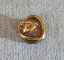 Knopfschmuck Herz rosa, Nony New York
