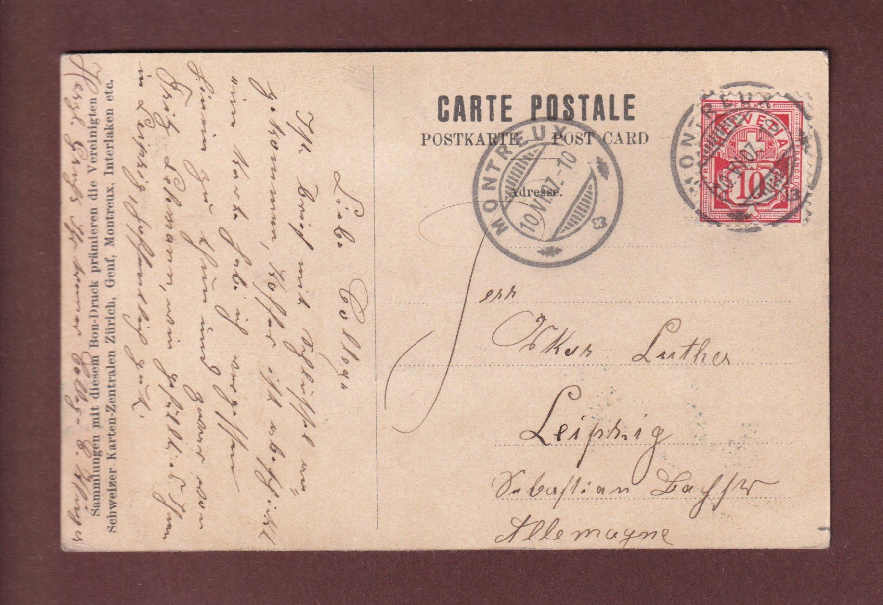 Cartes postales: MONTREUX - Quai - 1907 – D'occasion à Pully par nicecards-shop 1