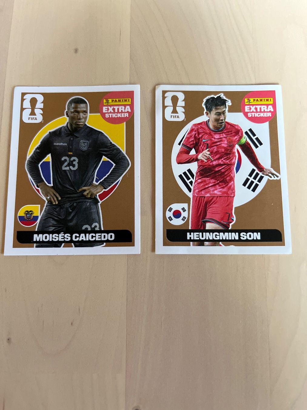 Panini Sammelbilder & Trading cards: Moisés Caicedo / Heungmin Son – Gebraucht aus Termen von orkycorky