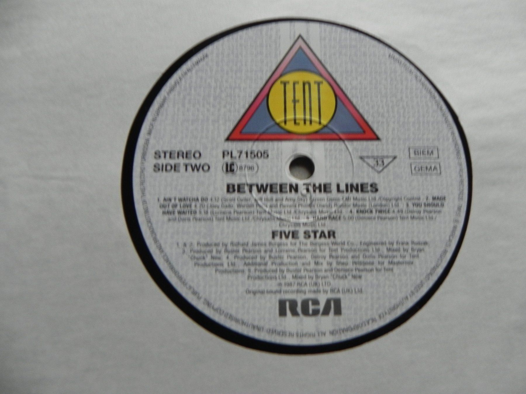 Dischi in vinile: LP brit. Pop R & B Group 5 Star 1987 Between the Lines – Usato da Siebnen venduto da krimsie 5