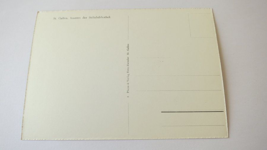 Cartoline postali: St. Gallen - Inneres der Stiftskirche – Usato da Jona venduto da centumprata 1