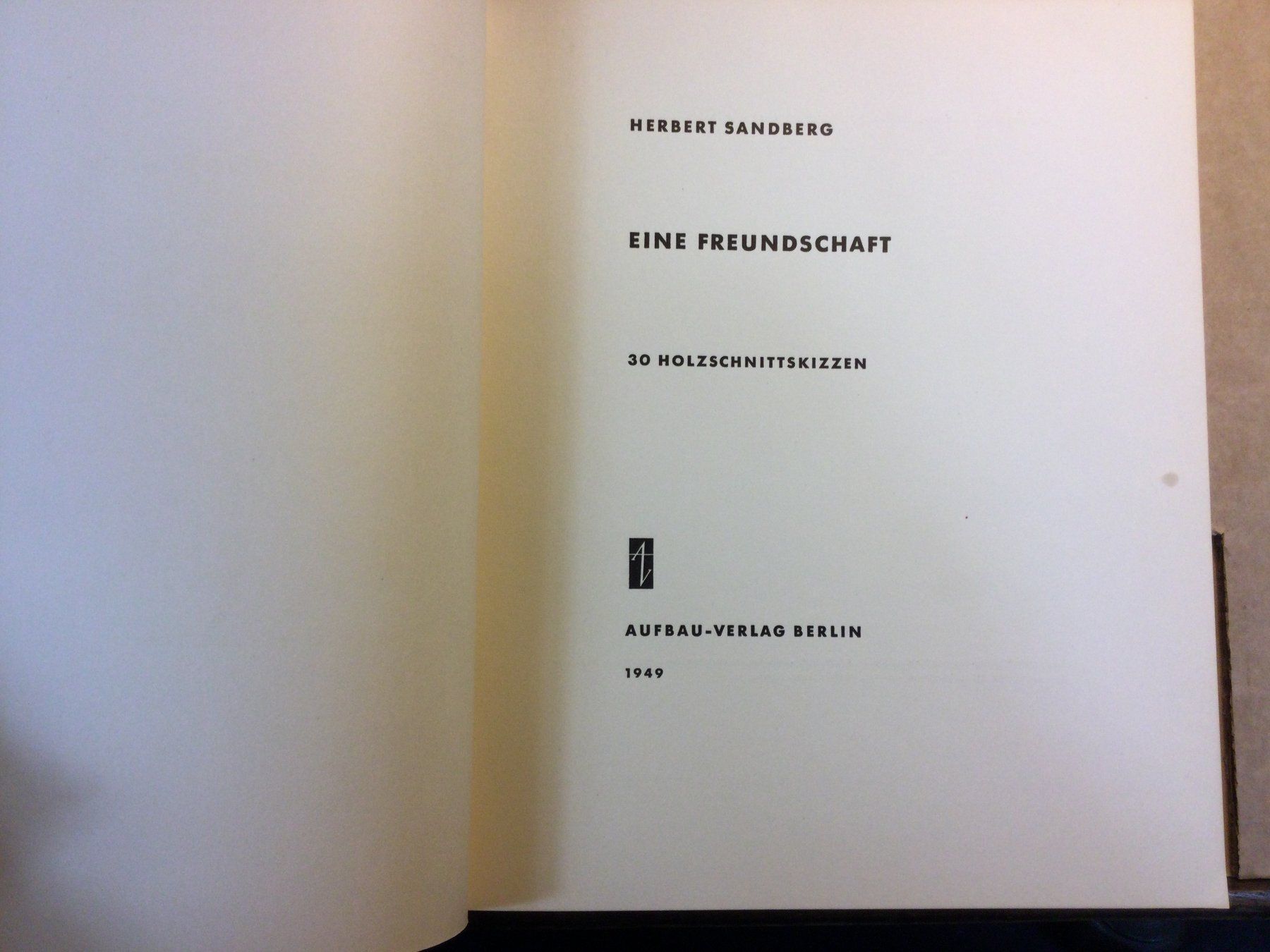 Libri: Herbert Sandberg: Eine Freundschaft mit 30 Holzschnitte – Usato da Wangen SZ venduto da kuriosum12 1