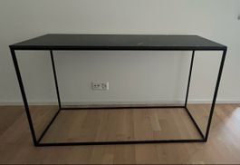 Schwarzer Konsolentisch mit Marmorplatte, Top Zustand