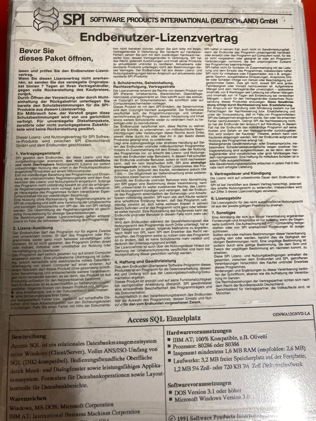 Applications: Software SPI WindowBase & Access SQL, DOS/Windows – D'occasion à Wetzikon ZH par Herbi_58 2
